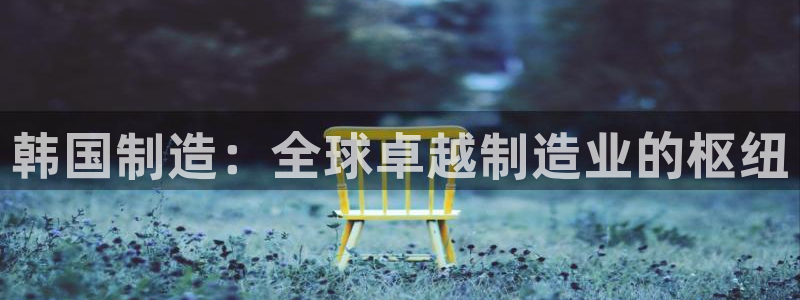 彩神vip购彩大厅在哪：韩国制造：全球卓越制造业的枢纽