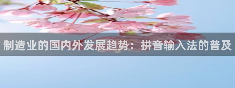 彩神赢钱了吗是真的吗：制造业的国内外发展趋势：拼音输入法的普