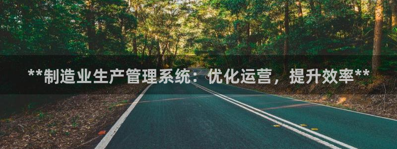 彩神8是正规平台吗知乎：**制造业生产管理系统：优化运营，提升效率**