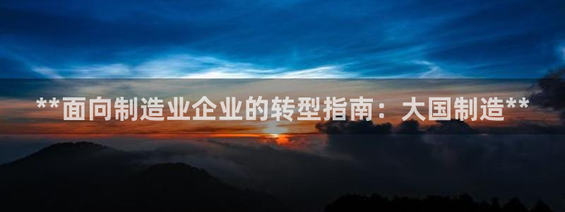 彩神8软件下载：**面向制造业企业的转型指南：大国制造**