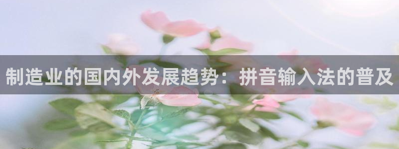 彩神v8手机客户端下载：制造业的国内外发展趋势：拼音输入法的普及