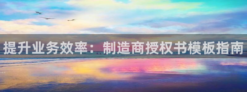 彩神V购彩大厅：提升业务效率：制造商授权书模板指南