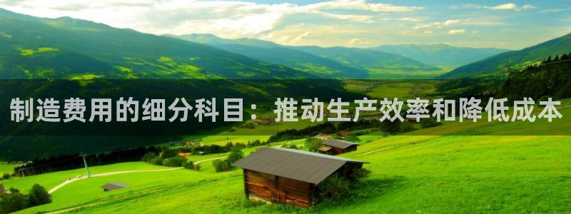 彩神v8是一个什么平台游戏：制造费用的细分科目：推动生产效率和降低成本