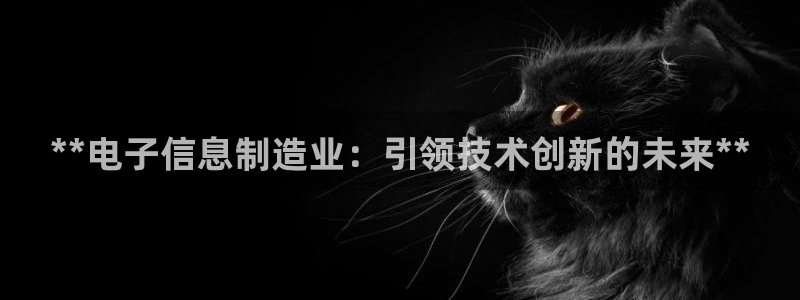 彩神iv真的能赚钱吗：**电子信息制造业：引领技术创新的未来**