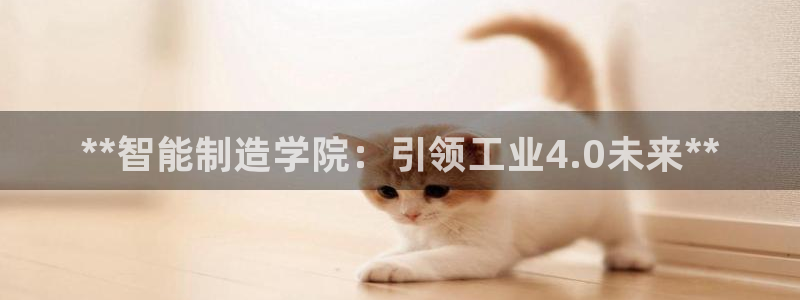彩神趣购彩用户注册：**智能制造学院：引领工业4.0未来**