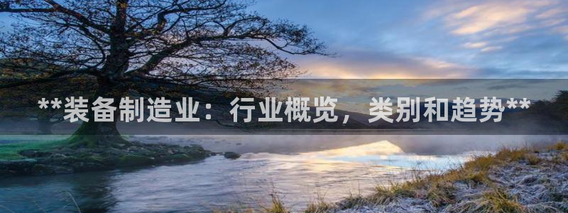 彩神v大众娱乐：**装备制造业：行业概览，类别和趋势**