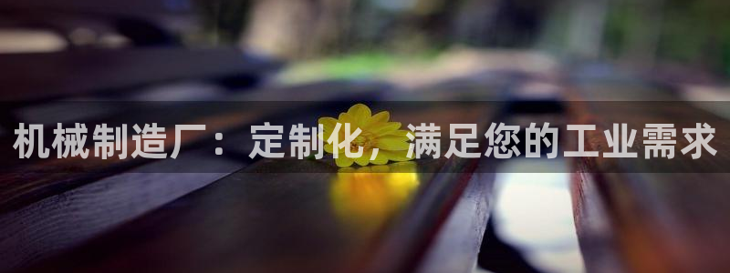 彩神vⅲ下载安装：机械制造厂：定制化，满足您的工业需求