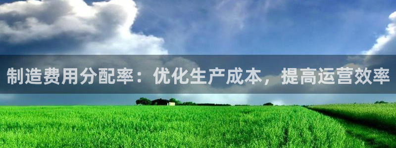 彩神vll购彩大厅：制造费用分配率：优化生产成本，提高运营效率