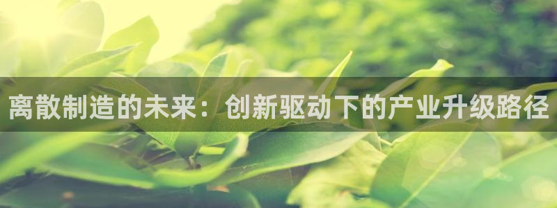 彩神8软件下载：离散制造的未来：创新驱动下的产业升级路径