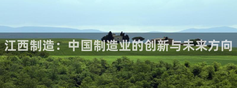 彩神v8平台正规吗可靠吗：江西制造：中国制造业的创新与未来方向