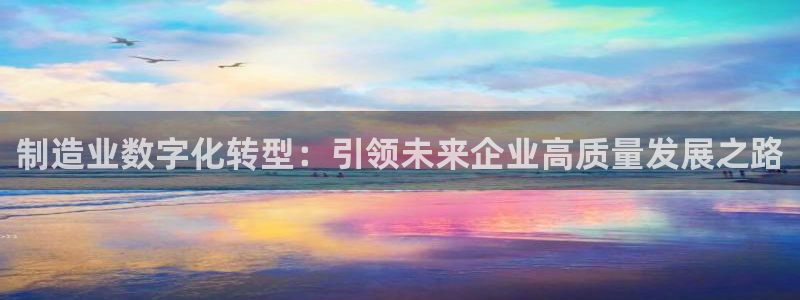 彩神v8iii：制造业数字化转型：引领未来企业高质量发展之路
