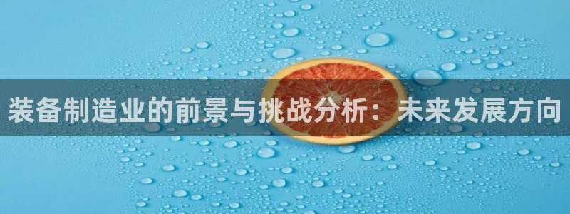 彩神ⅴll是什么样平台：装备制造业的前景与挑战分析：未来发展方向
