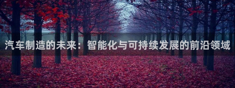 彩神通官网下载：汽车制造的未来：智能化与可持续发展的前沿领域
